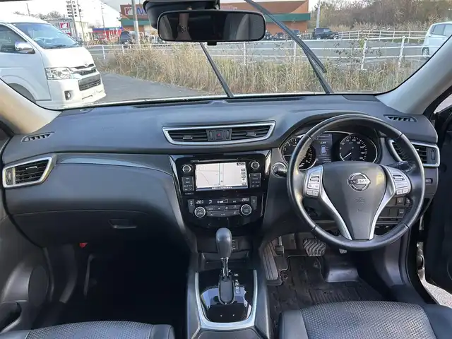 日産 エクストレイル ハイブリッド 20X エマージェンシーブレーキ 青森県 2015(平27)年 11.4万km チタニウムカーキ ワンオーナー/４WD/純正メモリナビ/（BT／AM／FM／DVD）/ビルトインETC/全周囲方位カメラ/ハーフレザーシート/シートヒーター（運転席＋助手席）/エアシート（運転席＋助手席）/ステアリングスイッチ/クルーズコントロール/衝突軽減ブレーキ/LEDヘッドライト/フォグライト/夏タイヤ/USB/スペアキー１本/保証書/取り扱い説明書