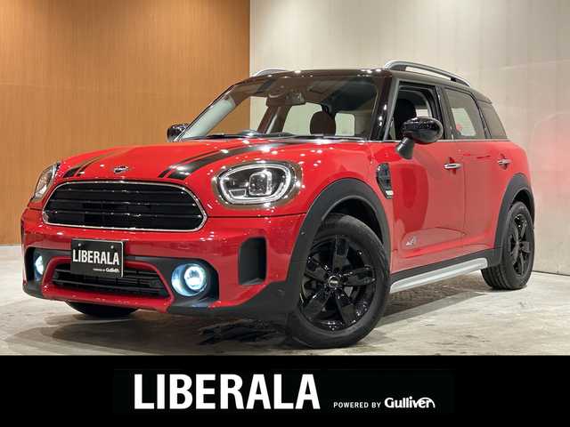 ＭＩＮＩ ＢＭＷ ミニ クロスオーバー クーパー D オール4 道央・札幌 2021(令3)年 1.5万km チリ・レッド CLASSIC TRIM/　・17インチアロイホイールチャンネルスポーツブラック/　・クロス/レザレットブラックパールスポーツシート/　・MINIドライビングモード/ドライビングアシストパッケージ/　・リアビューカメラ/　・パーキングアシストパッケージ/ブラックボンネットストライプ/ACC/LEDヘッドライト/Apple CarPlay/マルチディスプレイメーターパネル/USB/BT/電動リアゲート