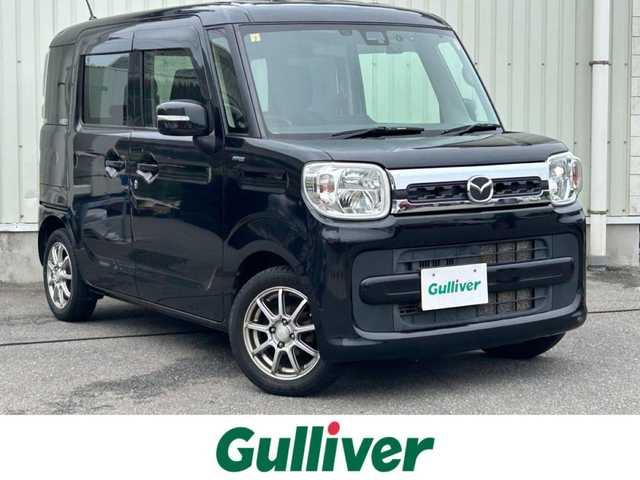 マツダ フレアワゴン ハイブリッド XS 山形県 2018(平30)年 13.9万km ブルーイッシュブラックパール3 衝突被害軽減システム/SDナビ/　　【CD　ワンセグ】/バックカメラ/電動パワースライドドア/LEDオートライト/シートヒーター/14インチアルミホイール/ドライブレコーダー/パーキングアシスト/レーンキープアシスト/純正フロアマット/スマートキー/ETC