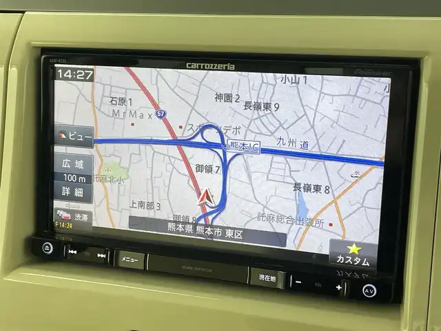 スズキ ラパン X 熊本県 2011(平23)年 6.9万km パールホワイト 社外7インチナビAVIC-RZ33（ＣＤ・ＤＶＤ・ワンセグ）/社外ドライブレコーダー　/電動格納ミラー　/ドアバイザー　/純正フロアマット　/パワーステアリング　/パワーウインドウ　/スマートキー　/プッシュスタート