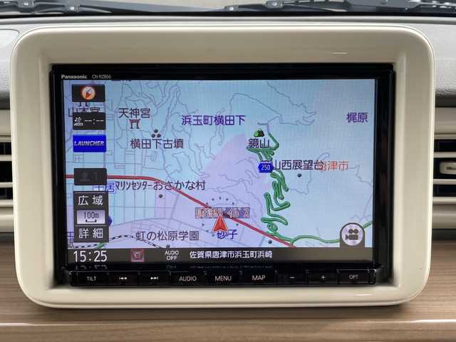 スズキ ラパン X 佐賀県 2021(令3)年 5.4万km アーバンブラウンパールメタリック 純正オプションフロントグリル/純正8インチナビ/全周囲カメラ/衝突被害軽減ブレーキ/路線逸脱警報/コーナーセンサー/シートヒーター/ETC/ステアリングリモコン/スマートキー/プッシュスタート/LEDヘッドライト/フォグライト/純正アルミホイール