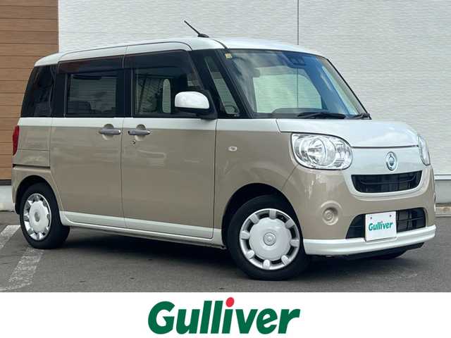 ダイハツ ムーヴ キャンバス X SA Ⅲ 秋田県 2018(平30)年 6.3万km パールホワイトⅢ/ナチュラルベージュマイカメタリック 2トーン ４WD/スマートアシストIII/純正オーディオ（AM/FM/CD)/誤発進抑制機能/LEDヘッドライト/スマートキー/アイドリングストップ/プッシュスタート/レーンキープアシスト/オートマチックハイビーム/ステアリングスイッチ/純正フロアマット/純正ドアバイザー/オートライト/オートエアコン/パワーステアリング/パワーウィンドウ/電動格納ウィンカーミラー/ヘッドライトレベライザー/横滑り防止/盗難防止装置/寒冷地仕様/保証書/取扱説明書/記録簿/スペアキー×１