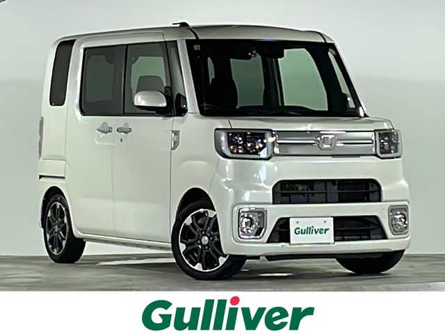 ダイハツ ウェイク G ターボ リミテッド SAⅢ 広島県 2018(平30)年 5万km パールホワイトⅢ 禁煙車/パノラミックビューモニター/社外7インチナビ/（CD・DVD・SD・Bluetooth）/両側パワースライドドア/後方コーナーセンサー/ドライブレコーダー/オートマチックハイビーム/オートライト/衝突被害軽減システム/ステアリングリモコン/ETC/プッシュスタート/オートエアコン/横滑り防止装置