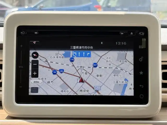 スズキ ラパン S 三重県 2016(平28)年 4.5万km フレンチミントパールメタリック ♪走行44470km/♪ホワイトルーフ/レーダーブレーキサポート/スマートキー×2/プッシュスタート/シートヒーター/アイドリングストップ/純正メモリナビ/・USB・AUX/・フルセグ・DVD再生/・Bluetoothオーディオ/・Apple Car Play/・Android Auto/・全方位モニター/・バック/サイド/フロントカメラ/HIDヘッドライト/オートライト/電格ミラー/革巻ステアリング/ステアリングスイッチ/プライバシーガラス/フロアマット/ETC