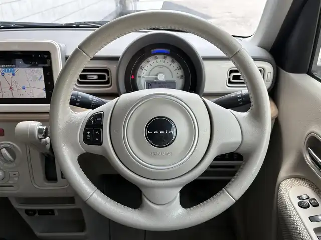スズキ ラパン S 三重県 2016(平28)年 4.5万km フレンチミントパールメタリック ♪走行44470km/♪ホワイトルーフ/レーダーブレーキサポート/スマートキー×2/プッシュスタート/シートヒーター/アイドリングストップ/純正メモリナビ/・USB・AUX/・フルセグ・DVD再生/・Bluetoothオーディオ/・Apple Car Play/・Android Auto/・全方位モニター/・バック/サイド/フロントカメラ/HIDヘッドライト/オートライト/電格ミラー/革巻ステアリング/ステアリングスイッチ/プライバシーガラス/フロアマット/ETC
