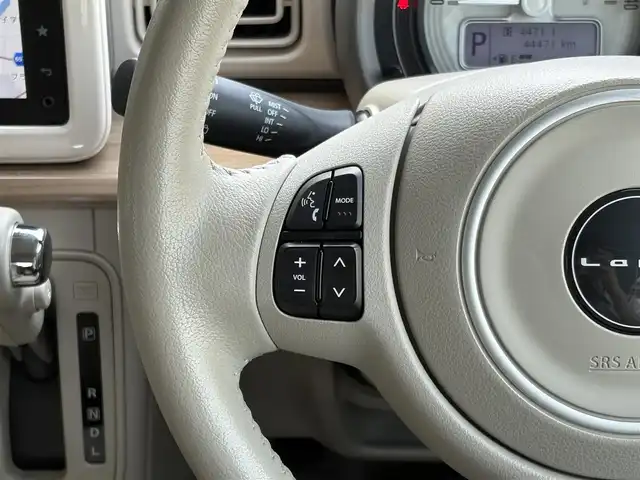 スズキ ラパン S 三重県 2016(平28)年 4.5万km フレンチミントパールメタリック ♪走行44470km/♪ホワイトルーフ/レーダーブレーキサポート/スマートキー×2/プッシュスタート/シートヒーター/アイドリングストップ/純正メモリナビ/・USB・AUX/・フルセグ・DVD再生/・Bluetoothオーディオ/・Apple Car Play/・Android Auto/・全方位モニター/・バック/サイド/フロントカメラ/HIDヘッドライト/オートライト/電格ミラー/革巻ステアリング/ステアリングスイッチ/プライバシーガラス/フロアマット/ETC