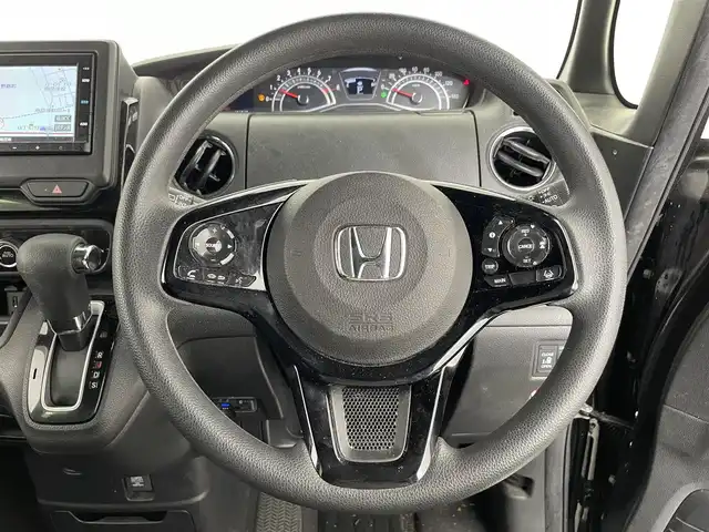 ホンダ Ｎ ＢＯＸ カスタム L 滋賀県 2021(令3)年 10.7万km クリスタルブラックパール 純正ナビ/Bluetooth/CD/USB/フルセグTV/追従クルーズコントロール/左側パワースライドドア/シートヒーター/プラズマクラスター技術搭載フルオートエアコン/純正14インチアルミホイール/オートライト/オートハイビーム/ドライブレコーダー/ETC