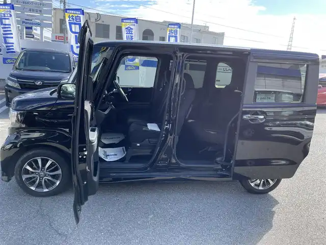 ホンダ Ｎ ＢＯＸ カスタム L 兵庫県 2021(令3)年 10.7万km クリスタルブラックパール 純正ナビ/Bluetooth/CD/USB/フルセグTV/追従クルーズコントロール/左側パワースライドドア/シートヒーター/プラズマクラスター技術搭載フルオートエアコン/純正14インチアルミホイール/オートライト/オートハイビーム/ドライブレコーダー/ETC