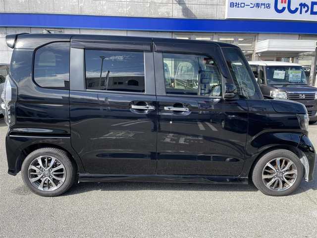 ホンダ Ｎ ＢＯＸ カスタム L 兵庫県 2021(令3)年 10.7万km クリスタルブラックパール 純正ナビ/Bluetooth/CD/USB/フルセグTV/追従クルーズコントロール/左側パワースライドドア/シートヒーター/プラズマクラスター技術搭載フルオートエアコン/純正14インチアルミホイール/オートライト/オートハイビーム/ドライブレコーダー/ETC