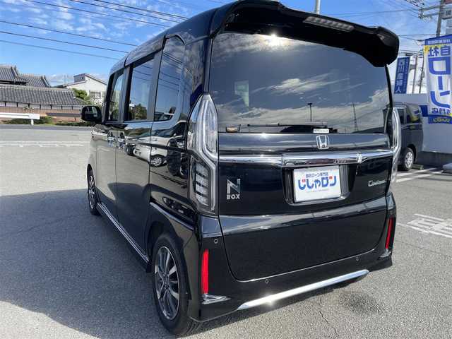 ホンダ Ｎ ＢＯＸ カスタム L 兵庫県 2021(令3)年 10.7万km クリスタルブラックパール 純正ナビ/Bluetooth/CD/USB/フルセグTV/追従クルーズコントロール/左側パワースライドドア/シートヒーター/プラズマクラスター技術搭載フルオートエアコン/純正14インチアルミホイール/オートライト/オートハイビーム/ドライブレコーダー/ETC