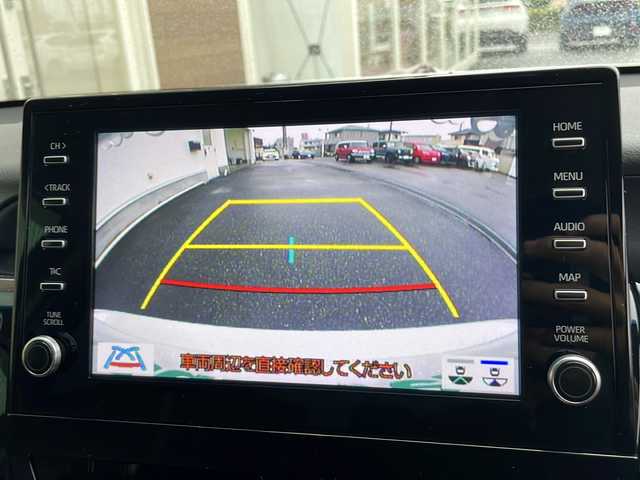 トヨタ カムリ WS 岐阜県 2022(令4)年 3.1万km アティチュードブラックマイカ/プラチナホワイトパールマイカ 禁煙車/純正ディスプレイオーディオ/AM/FM/USB/BT/Mira cast/トヨタセーフティセンス/クリアランスソナー/バックカメラ/プリクラッシュセーフティ/レーンキープアシスト/ブラインドスポットモニター/オートライト/オートハイビーム/LEDヘッドライト/レーダークルーズコントロール/ハーフレザーシート/シートヒーター/パワーシート/パワーバックドア/電動チルトステアリング/ドライブレコーダー/電動チルトステアリング/スマートキー/ドライブレコーダー/ブラック＆パールツートンカラー/フルエアロ/WORK19インチアルミホイール/BLITZ車高調/BLITZ4本出しマフラー/イルミスカッフプレート/純正サスペンション・1部純正パーツ積込