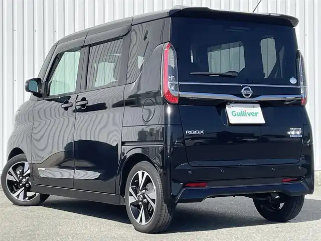 日産 ルークス HWS Gターボ プロパイロットED 福岡県 2021(令3)年 1.1万km ブラック 純ナビ　/フルセグＴＶ　/全周囲カメラ　/ＬＥＤオートライト　/オートハイビーム　/エマージェンシーブレーキ　/ＬＤＡ　/ＡＣＣ　/両側パワスラ　/電格ミラー　/スマートキー／プッシュスタート　/前後コーナーセンサー/後席サーキュレーター/後席ロールサンシェード/Bluetooth