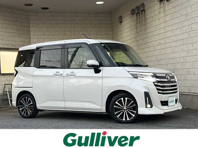 トヨタ ルーミー カスタムG－T 神奈川県 2021(令3)年 1.2万km パールホワイトⅢ ワンオーナー/純正ディーラーナビ(CD/DVD/SD/BT/フルセグTV)/全方位カメラ/両側パワースライドドア/プリクラッシュセーフティ/横滑り防止装置/アイドリングストップ/クリアランスソナー/レーダークルーズコントロール/D/N席シートヒーター/ETC2.0/前後ドライブレコーダー/2列目サンシェード/ISOFIX/スペアキー×1/保証書/取扱説明書
