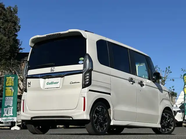 ホンダ Ｎ ＢＯＸ カスタム G L ターボ ホンダセンシング 東京都 2019(平31)年 2.2万km プラチナホワイトパール ワンオーナー/純正GathersSDナビ（VXM-194VFi）/両側パワースライドドア/バックカメラ/純正15インチアルミホイール/ホンダセンシング/ビルトインETC/取扱説明書/保証書/スペアキー1本