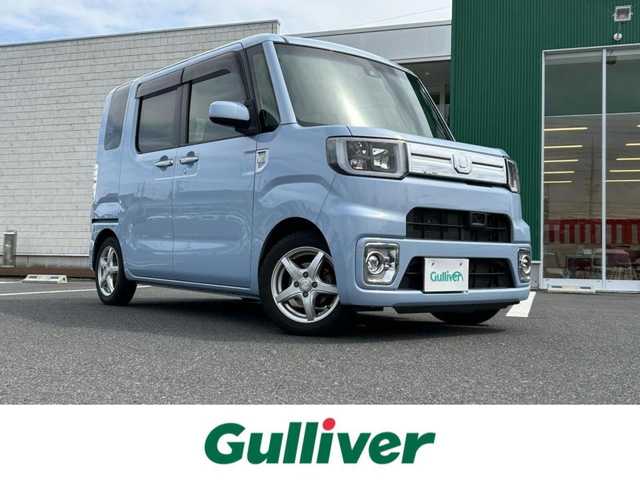 ダイハツ ウェイク G ターボ SA Ⅱ 岡山県 2017(平29)年 3.7万km ミストブルーマイカメタリック ディーラー純正メモリナビ/(NSZN-W67D)/(CD.DVD.SD録音.フルセグ.Bluetooth)/バックカメラ/革巻きステアリング/ステアリングリモコン/LEDオートライト/フォグランプ/両側パワースライドドア/フルフラットシート/アイドリングストップ/スマートアシスト2/プッシュスタート/スマートキー×2/純正ラバーマット/サマータイヤ純正AWセット車載
