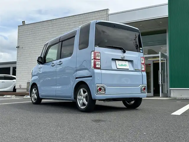 ダイハツ ウェイク G ターボ SA Ⅱ 岡山県 2017(平29)年 3.7万km ミストブルーマイカメタリック ディーラー純正メモリナビ/(NSZN-W67D)/(CD.DVD.SD録音.フルセグ.Bluetooth)/バックカメラ/革巻きステアリング/ステアリングリモコン/LEDオートライト/フォグランプ/両側パワースライドドア/フルフラットシート/アイドリングストップ/スマートアシスト2/プッシュスタート/スマートキー×2/純正ラバーマット/サマータイヤ純正AWセット車載