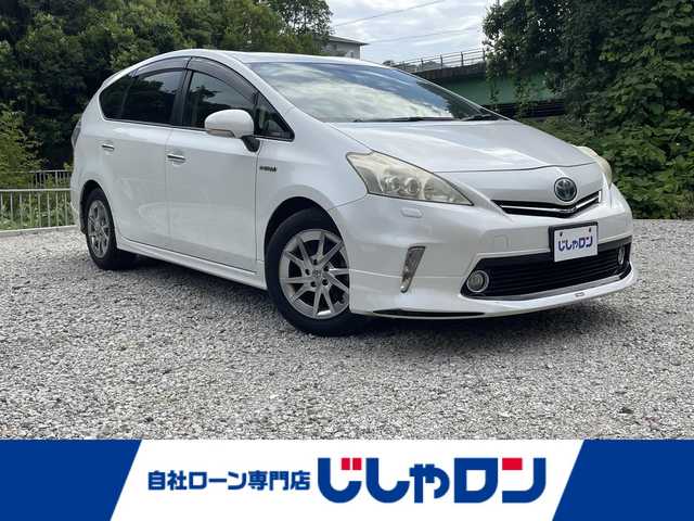 トヨタ プリウス α G チューンブラック 兵庫県 2013(平25)年 12.4万km ホワイトパールクリスタルシャイン (株)IDOMが運営する【じしゃロン神戸名谷店】の自社ローン専用車両になりますこちらは現金またはオートローンご利用時の価格です。自社ローンご希望の方は別途その旨お申付け下さい/禁煙/Ａｌｐｉｎｅ製９型ナビ／ＢＩＧ　Ｘ/フリップダウンモニター/フルセグ/バックカメラ/クルーズコントロール/ＥＴＣ