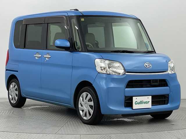 ダイハツ タント X SA 新潟県 2015(平27)年 4.5万km ファインブルーマイカメタリック 社外メモリナビ/フルセグ/NX614/　CD/DVD/Bluetooth/バックカメラ/片側パワースライドドア/スマートキー×２/衝突被害軽減ブレーキ/プッシュスタート/オートライト/電動格納式ミラー/ETC