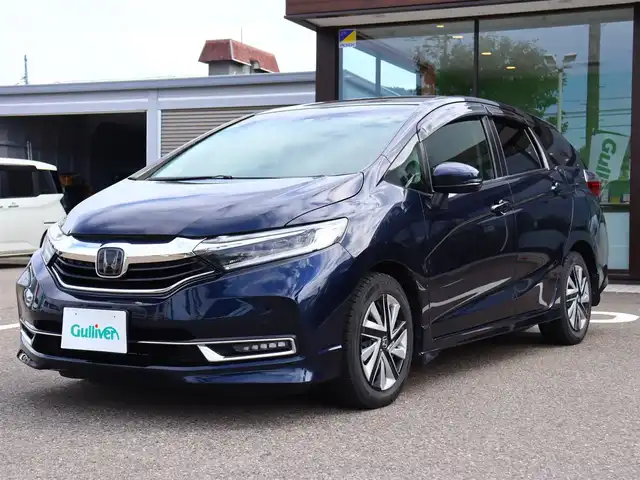 ホンダ シャトル G ホンダセンシング 福島県 2021(令3)年 4.9万km ミッドナイトブルービームM  ワンオーナー / ホンダセンシング/ 純正SDナビ＋フルセグTV/ バックカメラ/ クルーズコントロール/ アイドリングストップ/ 純正フォグランプ/ レーンアシスト/ プッシュスタート/ 横滑り防止/ フロントリアコーナーセンサー/ 純正前後ドライブレコーダー/ 純正ラバーマット/ 新車保証書/ 取扱説明書