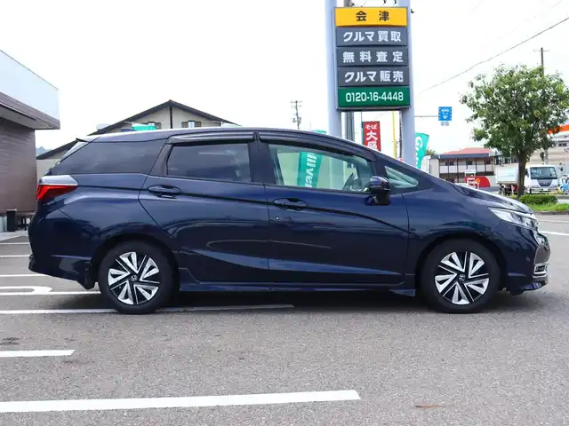 ホンダ シャトル G ホンダセンシング 福島県 2021(令3)年 4.9万km ミッドナイトブルービームM  ワンオーナー / ホンダセンシング/ 純正SDナビ＋フルセグTV/ バックカメラ/ クルーズコントロール/ アイドリングストップ/ 純正フォグランプ/ レーンアシスト/ プッシュスタート/ 横滑り防止/ フロントリアコーナーセンサー/ 純正前後ドライブレコーダー/ 純正ラバーマット/ 新車保証書/ 取扱説明書