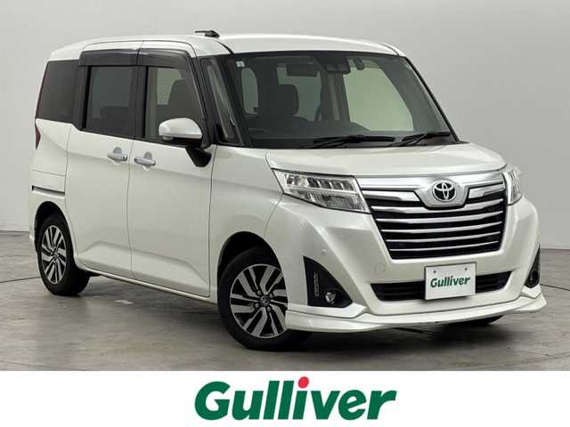 トヨタ ルーミー カスタムG 福岡県 2019(平31)年 7.3万km 白 純正ナビ／フルセグＴＶ　/バックカメラ　/ＥＴＣ　/前方ドラレコ　/クルーズコントロール　/コーナーセンサー　/衝突被害軽減ブレーキ　/横滑り防止装置　/アイドリングストップ　/両側電動スライドドア　/純正１４インチＡＷ