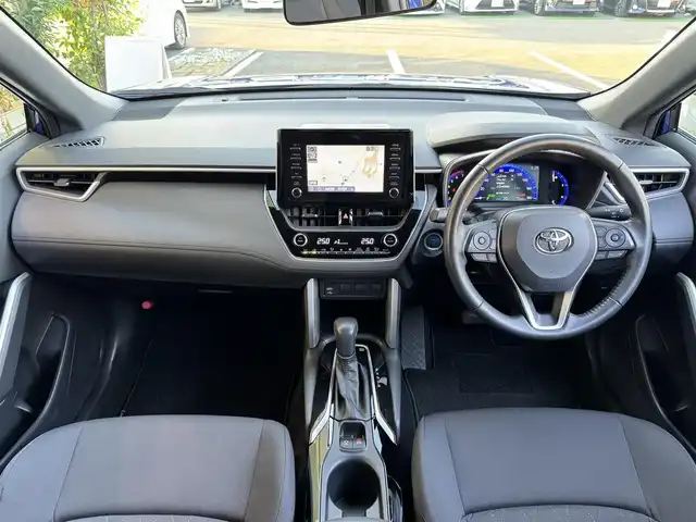 トヨタ カローラ クロス ハイブリッド S 千葉県 2024(令6)年 1.5万km ダークブルーマイカM ワンオーナー/トヨタセーフティーセンス/プリクラッシュセーフティ/レーダークルーズコントロール/レーンキープアシスト/ブラインドスポットモニター/純正ナビ/Bluetooth/バックカメラ/LEDライト/ETC/純正17インチAW/スマートキー/保証書・取説/スペアキー