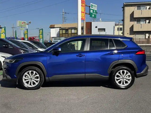 トヨタ カローラ クロス ハイブリッド S 千葉県 2024(令6)年 1.5万km ダークブルーマイカM ワンオーナー/トヨタセーフティーセンス/プリクラッシュセーフティ/レーダークルーズコントロール/レーンキープアシスト/ブラインドスポットモニター/純正ナビ/Bluetooth/バックカメラ/LEDライト/ETC/純正17インチAW/スマートキー/保証書・取説/スペアキー