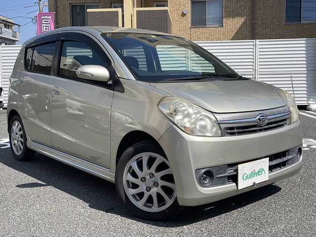 ダイハツ ミラ カスタム RS 広島県 2010(平22)年 10.1万km シャンパンゴールドメタリック /登録時走行距離/　　　　　　　100146キロ/ワンオーナー/純正ナビ/スペアキー×１/新車時整備手帳/　　【保証書】/取扱説明書/