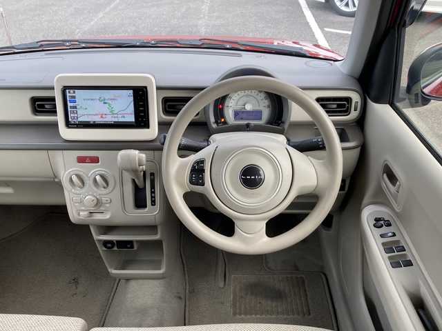 スズキ ラパン L 佐賀県 2019(平31)年 7.1万km フェニックスレッドパール 純正ナビ/全方位カメラ/レーダーブレーキサポート/シートヒーター/アイドリングストップ/ステアリングリモコン/プッシュスタート/スマートキー
