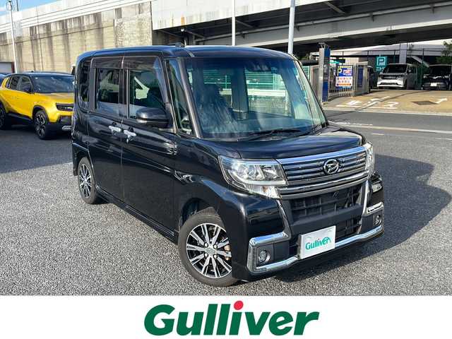 ダイハツ タント カスタムX トップED LTD SAⅢ 東京都 2018(平30)年 5.7万km ブラックマイカメタリック 純正メモリナビ　型式：NMZK-W68D/【Bluetooth/TV/DVD/CD/SD】/バックカメラ/アラウンドビューモニター/両側パワースライドドア/スマートアシスト３/・衝突警報機能/・衝突回避支援ブレーキ機能/・誤発進抑制制御機能/・車線逸脱警報機能/・路側逸脱警報機能/・ふらつき警報/・オートハイビーム/ドライブレコーダー/LEDオートライト/D席シートヒーター/プッシュスタート/スマートキー×2