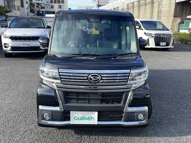 ダイハツ タント カスタムX トップED LTD SAⅢ 東京都 2018(平30)年 5.7万km ブラックマイカメタリック 純正メモリナビ　型式：NMZK-W68D/【Bluetooth/TV/DVD/CD/SD】/バックカメラ/アラウンドビューモニター/両側パワースライドドア/スマートアシスト３/・衝突警報機能/・衝突回避支援ブレーキ機能/・誤発進抑制制御機能/・車線逸脱警報機能/・路側逸脱警報機能/・ふらつき警報/・オートハイビーム/ドライブレコーダー/LEDオートライト/D席シートヒーター/プッシュスタート/スマートキー×2