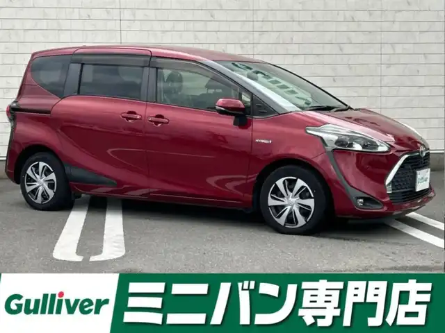 トヨタ シエンタ ハイブリッド G クエロ 福岡県 2019(令1)年 4.1万km センシュアルレッドマイカ 純正８型SDナビ【CD・DVD・BT・フルセグTV】トヨタセーフティセンス全方位両側パワスラクルコンETCUSB接続純正フロアマット純正LEDヘッドライトプッシュスタートスマートキー