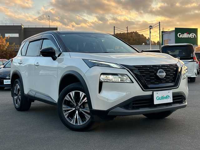 日産 エクストレイル X 山梨県 2022(令4)年 2.3万km ブリリアントホワイトパール/スーパーブラック 2トーン 純正メーカーナビ　/ワンオーナー/フルセグ　/全方位カメラ/インテリジェントルームミラー/プロパイロット/LEDヘッドライト/ドライブレコーダー/両側シートヒーター/純正アルミホイール/ステアリングリモコン/ブラインドスポットモニター