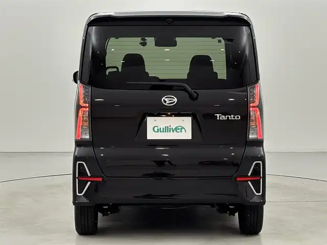 ダイハツ タント カスタム RS 福岡県 2021(令3)年 2.1万km ブラックマイカメタリック ワンオーナー　/純正ナビ／フルセグＴＶ　/ビルトインＥＴＣ　/３６０°ドラレコ　/レーダークルコン　/コーナーセンサー　/衝突被害軽減ブレーキ　/両側電動スライドドア　/シートヒーター　/ハーフレザーシート　/純正１５インチＡＷ　/ＬＥＤヘッドライト