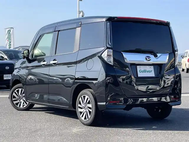 ダイハツ トール カスタムG 島根県 2023(令5)年 2.6万km ブラックマイカメタリック 社外ナビ/CD/DVD/DTV/Bluetooth/全方位カメラ/両側パワースライドドア/レーダークルーズコントロール/ステアリングスイッチ/社外AW付きスタッドレス積込/アイドリングストップ/LEDオートライト/コーナーセンサー /ビルトインETC/電子パーキング/純正フロアマット/純正ドアバイザー/スマートキー/スペアキー