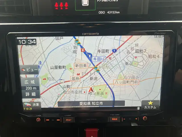 トヨタ ルーミー カスタムG 愛知県 2020(令2)年 4.4万km ブラックマイカメタリック スマートアシスト/衝突回避支援ブレーキサポート/カロッツェリア9インチメモリーナビ/地デジ　フルセグ/DVDビデオ&CD/Bluetoothオーディオ/バックカメラ/クルーズコントロール/シートヒーター/ビルトインETC/スマートキー×2ケ/プッシュスタート/両側パワースライドドア/ステアリングスイッチ/LEDヘッドライト/オートマチックハイビーム/オートライト/純正アルミホイル/純正フロアマット/保証書取説有り