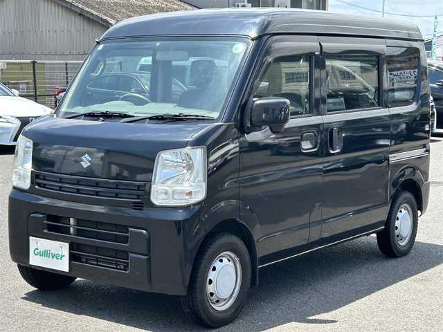 スズキ エブリイ JOINターボ 広島県 2016(平28)年 13.7万km ブルーイッシュブラックパール3 登録時走行距離/　136278km/5速MT/両側スライドドア/ハロゲンヘッドライト/ヘッドライトレベライザー/フォグランプ/電動格納ミラー/ドアバイザー/リモコンキー/スペアキー×1/盗難防止装置/純正フロアマット/記録簿有(H29/7、H30/7、R2/7、R4/7、R6/7)