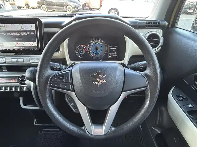 スズキ クロスビー HYBRID MX 福島県 2017(平29)年 8.4万km ラッシュイエローメタリック/ブラック2トーンルーフ 純正ナビゲーション/型番：CN-RZ83/【CD/DVD/SD/BT/TV】/デュアルセンサーブレーキサポート/レーンキープアシスト/前席シートヒーター/パドルシフト/LEDオートライト/LEDフォグランプ/アイドリングストップ/純正フロアマット