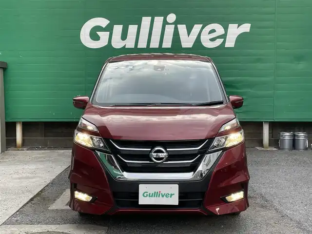 日産 セレナ ハイウェイスター プロパイロットED 東京都 2017(平29)年 5.2万km マルーンレッド 快適パック/・前席シートバックポケット/・3列目パーソナルテーブル/・2/3列目USB電源ソケット/・2列目超ロングスライド/横スライドシート/・3列目シートスライド機構/ナビ取り付けパッケージ/・ステアリングスイッチ/純正メモリナビ/(MM316D-W)/(CD/DVD/BT/フルセグTV/USB/SD/AUX/ipod)/ハイウェイスタープロパイロットエディション/・プロパイロット/・クルーズコントロール/・車線逸脱防止システム/コーナーセンサー/両側パワースライドドア/イージークローザー/ドライブレコーダー(CSD-600FHR)/電動パーキングブレーキ/オートブレーキホールド/オートライト/アイドリングストップ/純正フロアマット/SRSエアバッグ(運転席＋助手席＋サイドカーテン)/インテリジェントキー/プッシュスタート/取扱説明書/保証書/スペアキー