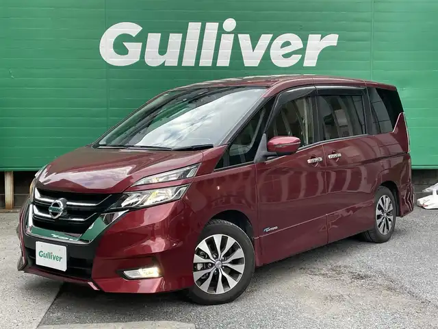日産 セレナ ハイウェイスター プロパイロットED 東京都 2017(平29)年 5.2万km マルーンレッド 快適パック/・前席シートバックポケット/・3列目パーソナルテーブル/・2/3列目USB電源ソケット/・2列目超ロングスライド/横スライドシート/・3列目シートスライド機構/ナビ取り付けパッケージ/・ステアリングスイッチ/純正メモリナビ/(MM316D-W)/(CD/DVD/BT/フルセグTV/USB/SD/AUX/ipod)/ハイウェイスタープロパイロットエディション/・プロパイロット/・クルーズコントロール/・車線逸脱防止システム/コーナーセンサー/両側パワースライドドア/イージークローザー/ドライブレコーダー(CSD-600FHR)/電動パーキングブレーキ/オートブレーキホールド/オートライト/アイドリングストップ/純正フロアマット/SRSエアバッグ(運転席＋助手席＋サイドカーテン)/インテリジェントキー/プッシュスタート/取扱説明書/保証書/スペアキー