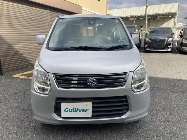 スズキ ワゴンＲ FX 千葉県 2014(平26)年 11.5万km シルキーシルバーメタリック 社外ナビ(AM/FM/CD/DVD/SD/ワンセグ)/キーレス/アイドリングストップ/純正フロアマット/ヘッドライトレベライザー/衝突被害軽減ブレーキ/電動格納ミラー