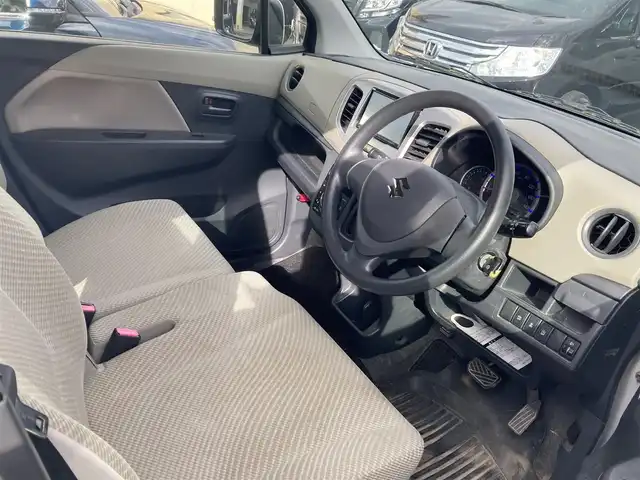 スズキ ワゴンＲ FX 千葉県 2014(平26)年 11.5万km シルキーシルバーメタリック 社外ナビ(AM/FM/CD/DVD/SD/ワンセグ)/キーレス/アイドリングストップ/純正フロアマット/ヘッドライトレベライザー/衝突被害軽減ブレーキ/電動格納ミラー