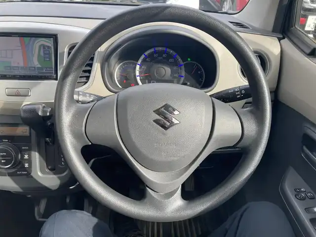 スズキ ワゴンＲ FX 千葉県 2014(平26)年 11.5万km シルキーシルバーメタリック 社外ナビ(AM/FM/CD/DVD/SD/ワンセグ)/キーレス/アイドリングストップ/純正フロアマット/ヘッドライトレベライザー/衝突被害軽減ブレーキ/電動格納ミラー