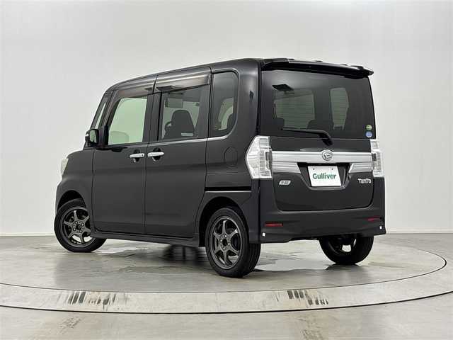 ダイハツ タント カスタム RS スマセレSA&SN 埼玉県 2014(平26)年 9.6万km ブラックマイカメタリック 純正7型SDナビ/（BT/CD/DVD/USB/フルTV）/バックカメラ/両側パワースライドドア/ビルトインETC/純正フロアマット/AAC/スマートキー