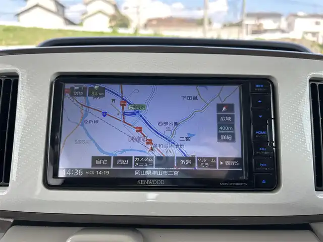 ダイハツ ムーヴ キャンバス G メイクアップ リミテッド　SAⅢ 岡山県 2021(令3)年 3.5万km パールホワイトⅢ/ナチュラルベージュマイカメタリック 2トーン 社外メモリナビ　MDV-D708BTW/フルセグTV、CD、DVD、Bluetooth、AM、FM/バックカメラ/両側パワースライドドア/全方位カメラ/LEDヘッドライト/スマートキー/プッシュスタート/スマートアシスト3/・衝突回避支援ブレーキ/・誤発進抑制機能/・オートハイビーム/・車線はみだし警報/・先行車発進お知らせ機能