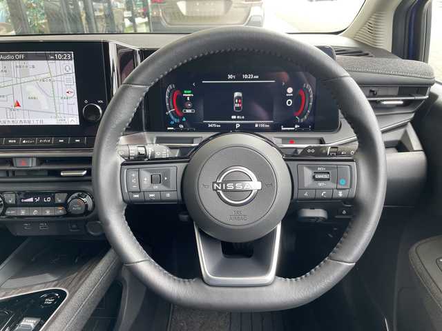 日産 オーラ G レザーエディション 愛知県 2024(令6)年 0.4万km 青 プロパイロット/衝突軽減システム/純正9型ディズプレイオーディオ　ナビ機能あり/プレミアムサウンドBOSE/三眼LEDヘッドライト/全方位カメラ/レーダークルーズコントロール/シートヒーター/フルセグ/Bluetooth/バックカメラ/パワーシート/コーナーセンサー/純正アルミホイール/ETC2.0/ブラインドスポットモニター/ステアリングヒーター/インテリジェントミラー/オートマチックハイビーム/ドライブレコーダー/置くだけ充電機/ステアリングスイッチ/スマートキー/プッシュスタート