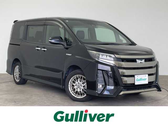 トヨタ ノア ハイブリッド Si ダブルバイビー 大分県 2018(平30)年 5.8万km ブラック 純正１０型ナビ　NSZN-Z68T/(CD/DVD/BT/SD/フルセグ)/バックカメラ/12.1型フリップダウンモニター/Ｔｏｙｏｔａ　Ｓａｆｅｔｙ　Ｓｅｎｓｅ　Ｃ/・プリクラッシュセーフティ/・レーンディパーチャーアラート/・オートマチックハイビーム/先行車発進告知機能/車両接近通報装置/ドライブレコーダー前後/両側パワースライド/前席シートヒーター/オートマチックハイビーム/ＥＴＣ/スマートキー2本/純正アルミホイール/フォグランプ/ステアリングリモコン