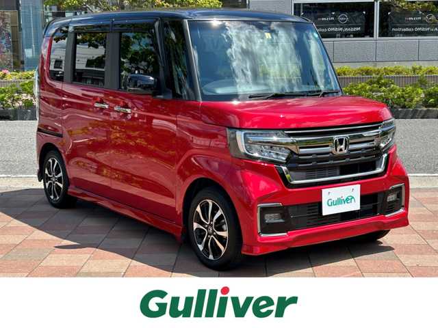 ホンダ Ｎ ＢＯＸ カスタム L 福島県 2022(令4)年 2.8万km プレミアムクリスタルレッドM ホンダセンシング/衝突軽減ブレーキ（CMBS）/誤発進抑制機能/歩行者事故低減ステアリング/路外逸脱抑制機能/渋滞追従機能付アダプティブクルーズコントロール（ACC）/車線維持支援システム（LKAS）/先行車発進お知らせ機能/標識認識機能/後方誤発進抑制機能/オートハイビーム/純正ナビゲーション/型番：VXM-224VFi/【CD/DVD/SD/USB/BT/TV】/バックカメラ/ドライブレコーダー/ビルトインETC/両側電動スライドドア/前席シートヒーター/LEDオートライト/LEDフォグランプ/シートバックテーブル/リアドアサンシェード/純正フロアマット/ドアバイザー