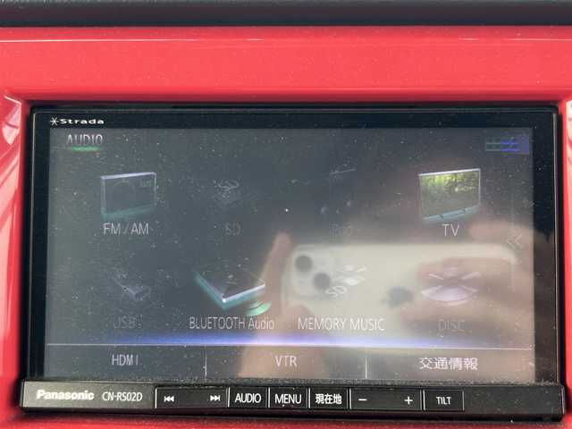 スズキ ハスラー Jスタイル 岡山県 2015(平27)年 10万km フェニックスレッドパール/ホワイト2トーンルーフ 登録時走行距離99790km/社外7インチナビ/フルセグTV(AM.FM.CD.DVD.TV.BT)/バックカメラ/ETC/ドライブレコーダー/シートヒーター/衝突軽減ブレーキ/レーンキープアシスト/ベンチシート/フルフラットシート/オートライト/アイドリングストップ/純正フロアマット
