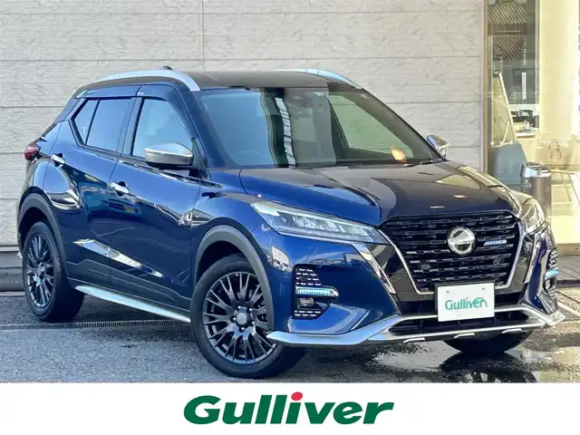 日産 キックス オーテック 兵庫県 2022(令4)年 3.1万km 青Ⅱ 純正ディーラーナビ/（CD/DVD/BT/フルセグTV）/全方位カメラ/プロパイロット/全席レザーシート/前席シートヒーター/ハンドルヒーター/デジタルインナーミラー/ドライブレコーダー/ETC/衝突軽減ブレーキ/レーダークルーズコントロール/LEDヘッドライト/AUTOライト/スマートキー